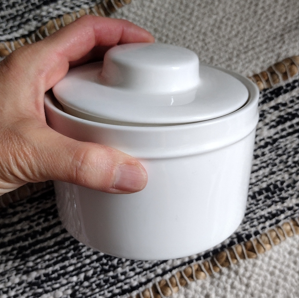 White Ceramic Food Storage Container